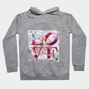 LOVE- a unique Love Sign with flower mosaic Hoodie